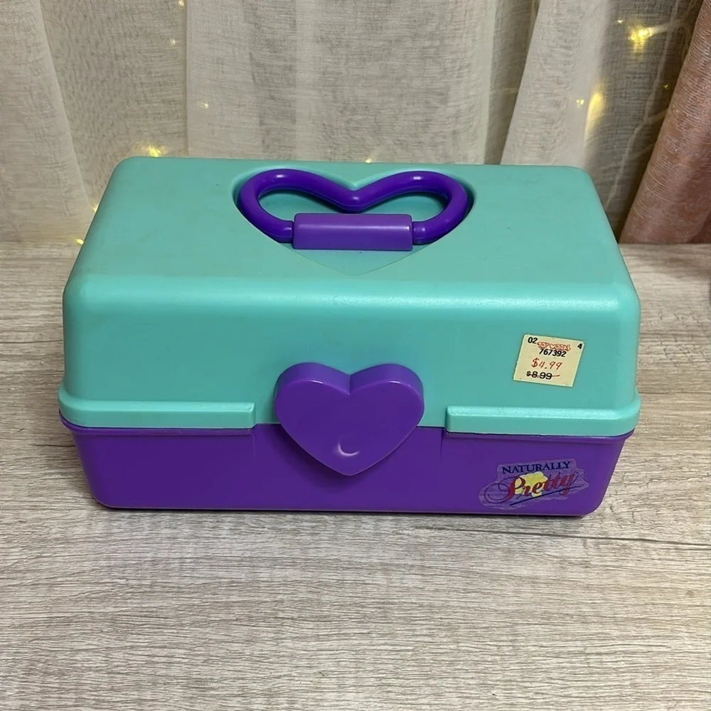 Vintage Naturally Pretty Cosmetics Case Travel Storage Jewelry Case